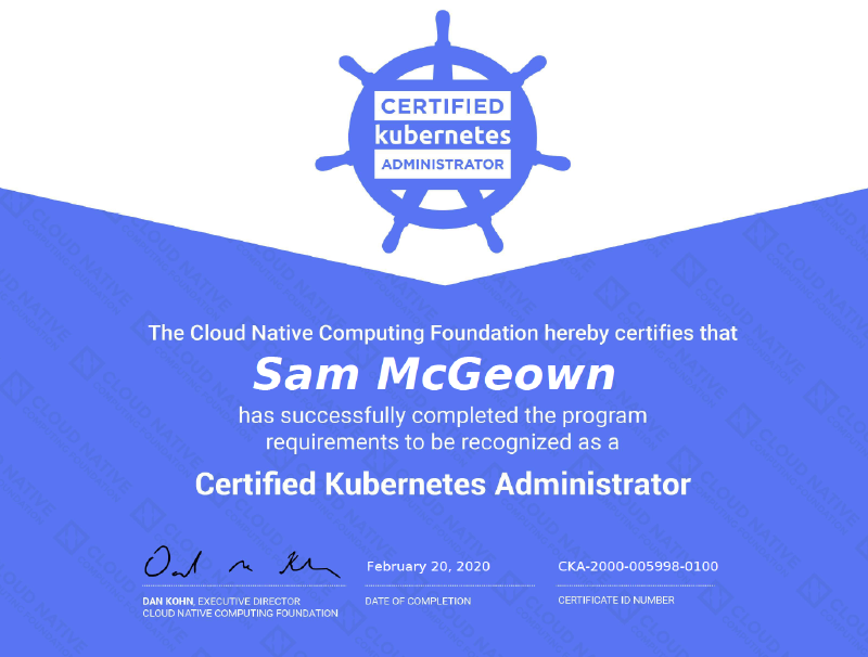 Certified Kubernetes Administrator